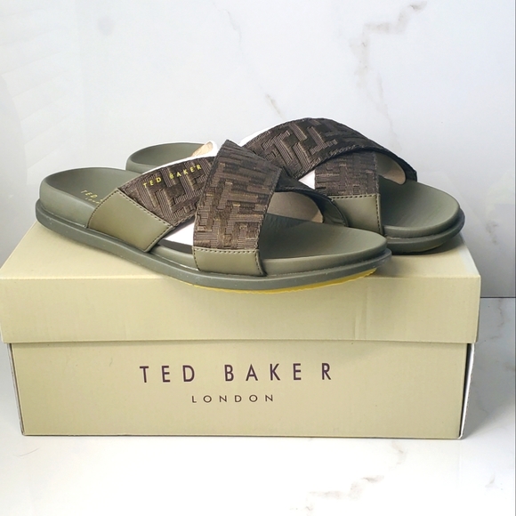 TED BAKER LONDON Mablis Cross Strap Slide Men's - Picture 2 of 6